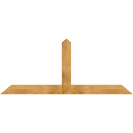 Ekena Millwork Portland Rough Sawn Timber Gable Bracket, Western Red Cedar, 84"W x 35"H x 4"D x 6"F, 10/12 Pitch GBW084X35X0406POR00RWR